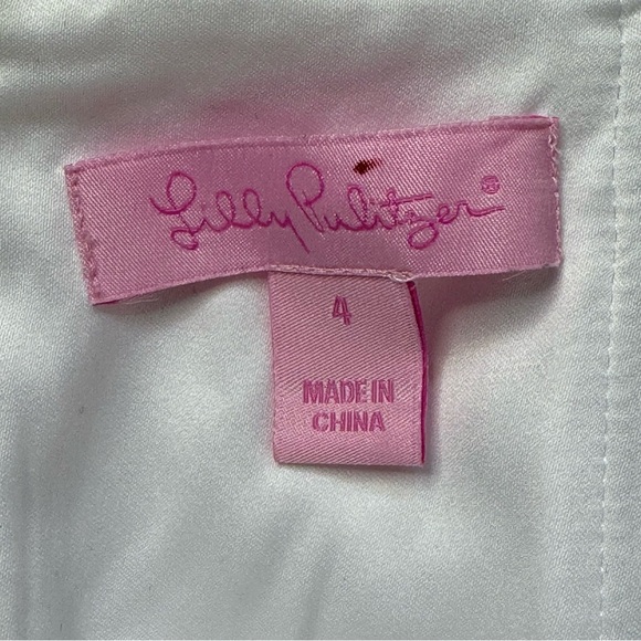 Lilly Pulitzer Jordan Strapless Mini Dress in Resort White Picque Lace Sz 4 - Picture 9 of 11